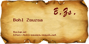 Bohl Zsuzsa névjegykártya